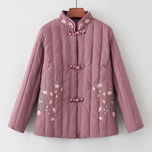 中老年人羽绒服女短款妈妈冬装外套奶奶装棉衣老太太轻薄棉服内胆