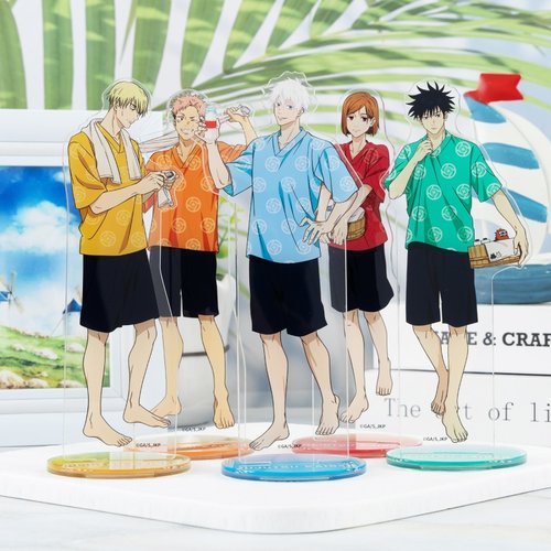 咒术回战极乐汤五条悟吧唧虎杖悠仁伏黑惠自制吧唧徽章立牌