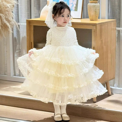 女童小香风蛋糕裙公主风背心裙