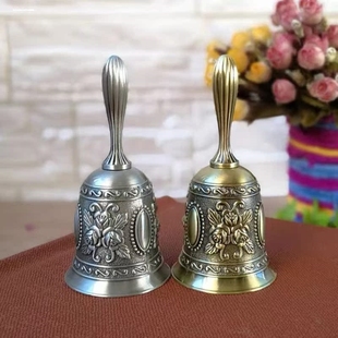 铃铛响声大床头叫醒器复古手摇铜铃摆件婴儿宝宝儿童摇铃玩具