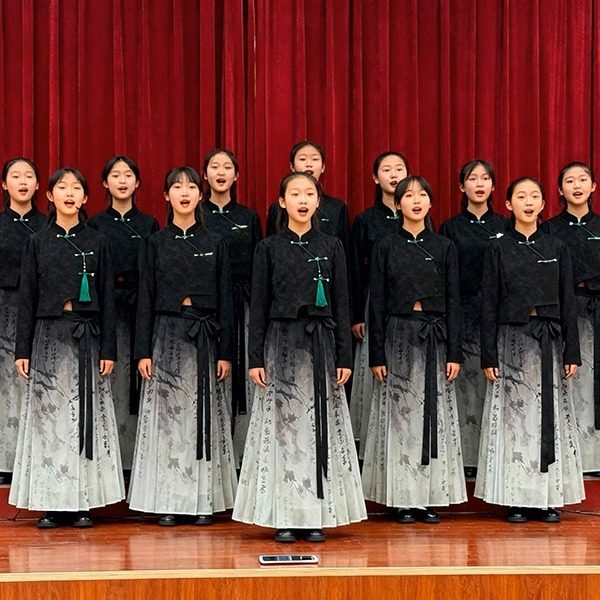 新中式套装女国风改良汉服盘扣上衣马面裙两件套学生古典舞蹈朗诵