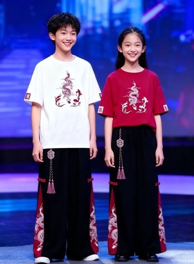 初高中小学生红色爱国合唱团朗诵比赛演出服演讲服装国风班服礼服