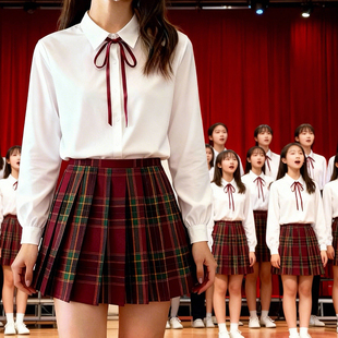 诗歌朗诵大合唱演出服装小学初中高中生表演比赛演讲毕业班服套装