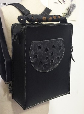 【中式Chinese style】中国Chinese Designer 植鞣单肩牛皮双肩包