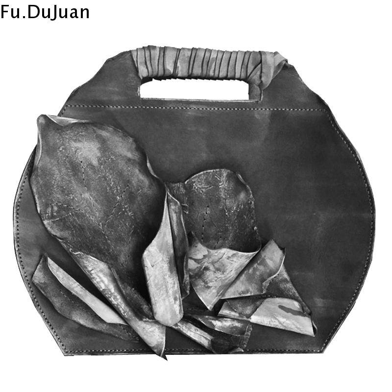 小众设计包  大气女王包  时尚气质手提女包 单肩斜挎包 手工灰包