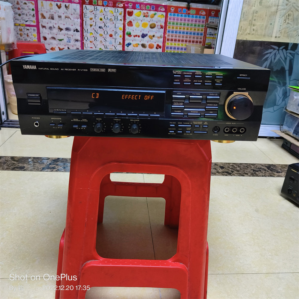二手原装进口 雅马哈R-V1103 功放机5.1声道家用大功率av功放220V