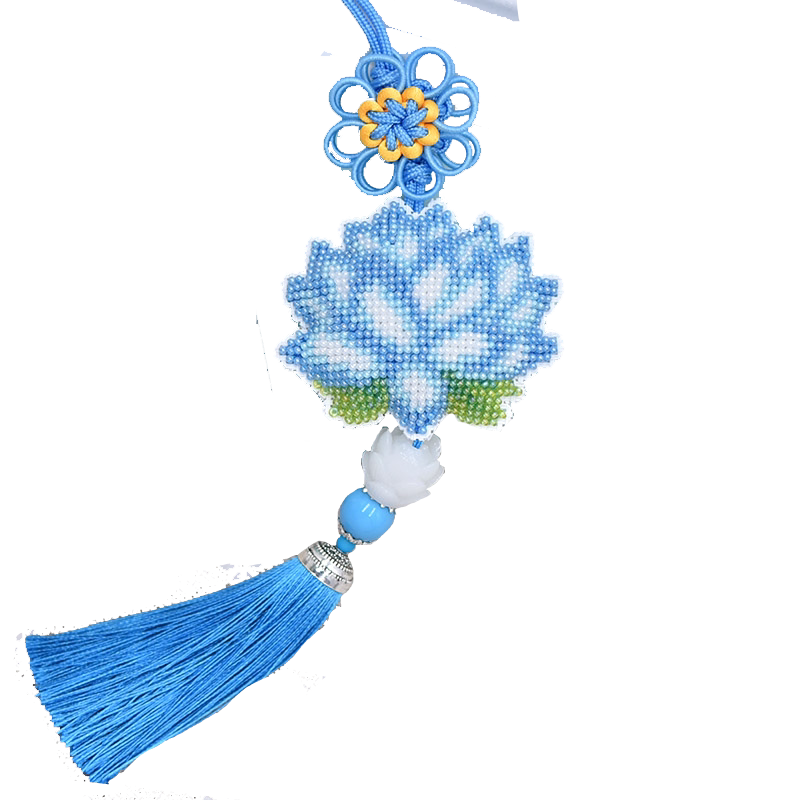 DIY十字绣情侣款小清新莲花