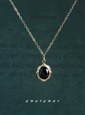 法式通勤简约短款项链14K包金