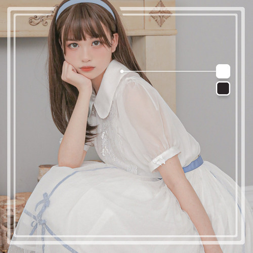 原创设计蕾丝吊带薄雪纺