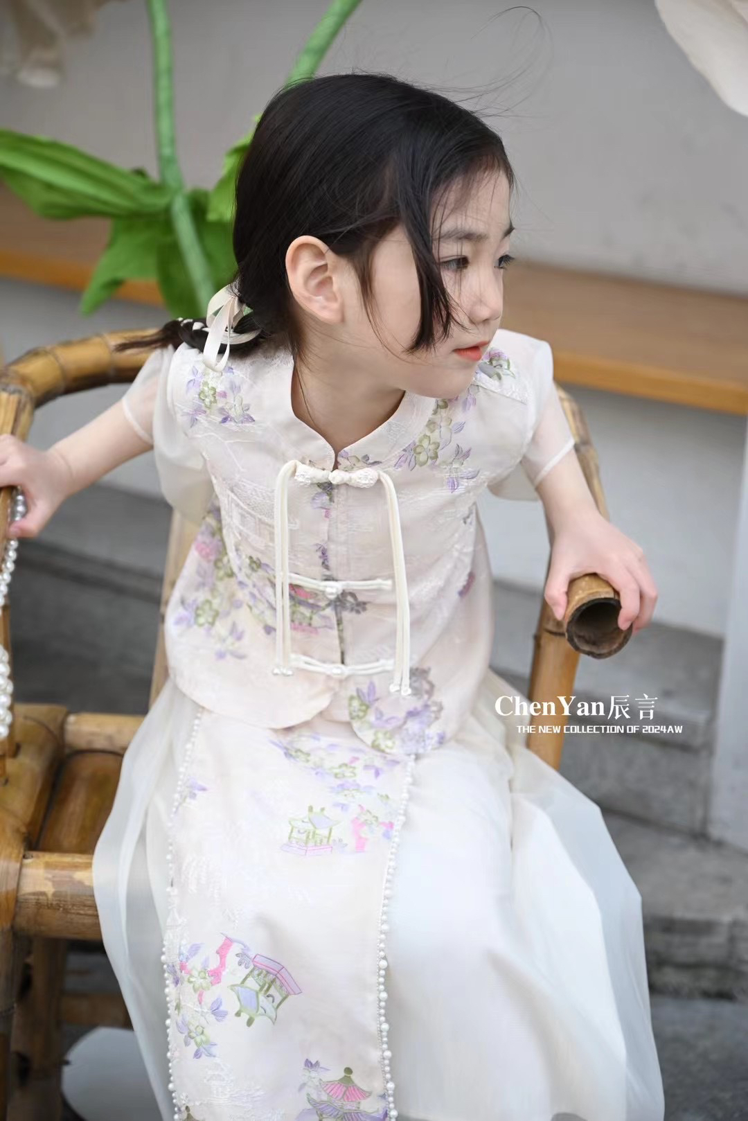 女童套装新中式国风刺绣春夏款儿童2024新款中大童小女孩汉服