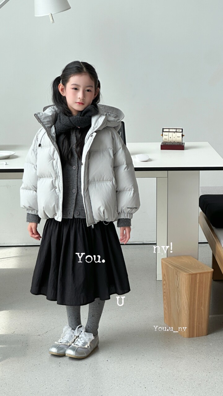 2025冬季新款儿童韩版品牌款薄荷绿女童中大童连帽白鸭绒羽绒服