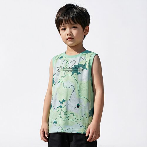 Abckids男童夏季透气卡通背心
