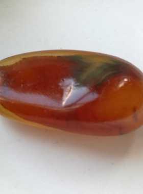 玛瑙原石知足常乐红润通透吊坠