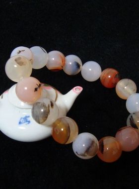 天然玛瑙晶体通透景观手链