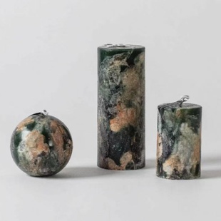 现代中古侘寂风餐厅样板间居家客厅茶几香薰蜡烛酒店民宿软装 饰品