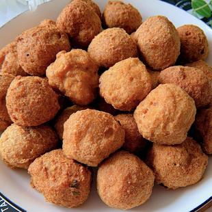 包邮 东北特产辽宁凌源老式 风味手工农家炸丸子狮子头豆腐丸子2斤