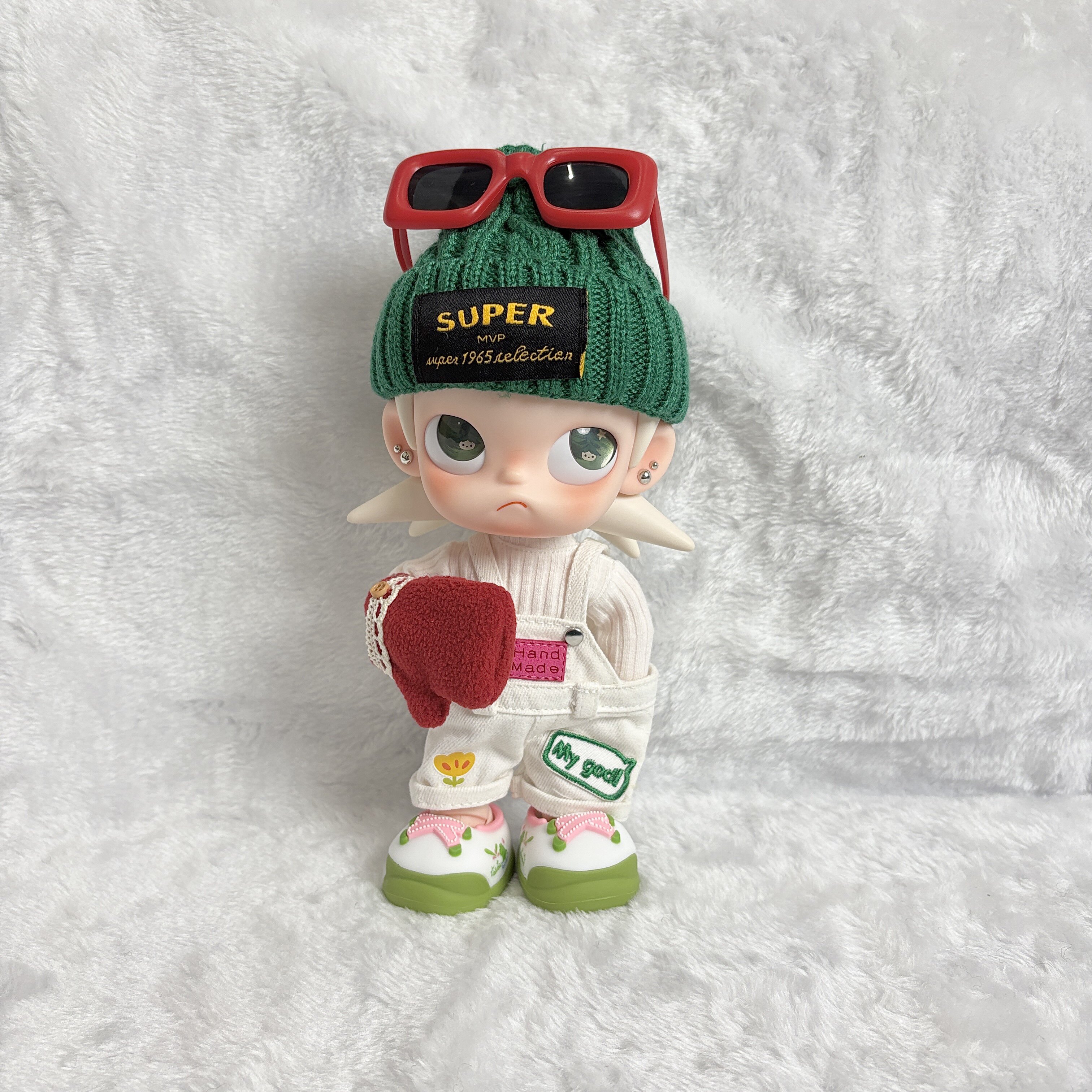 嘎子姐娃衣 zsiga 绿色多巴胺背带裤套装1/8可动人偶姜饼人娃衣