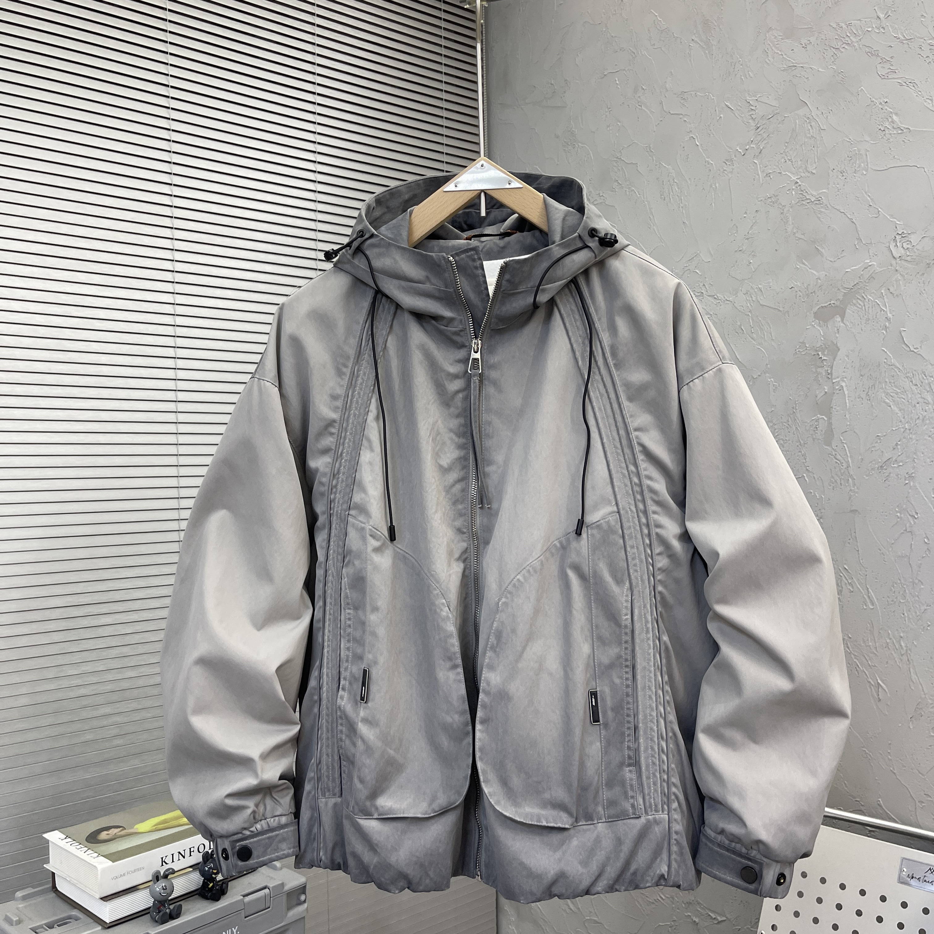 2025春秋痞帅外套男ins高街潮牌港风日系水洗韩版潮流宽松阔夹克