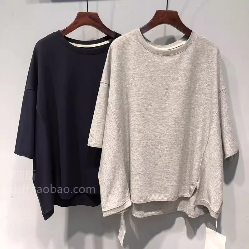 特大码300斤宽松显瘦蝙蝠袖T恤女