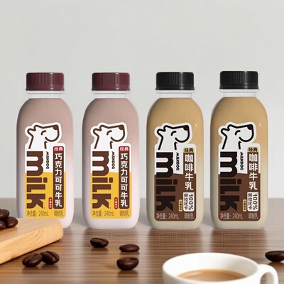 MILKDOG每一克经典咖啡牛乳240ml*4瓶低温调制乳即饮小瓶装