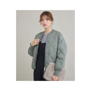 2026冬季新款日系原单休闲慵懒风短款羽绒服女菱形绗线羽绒外套
