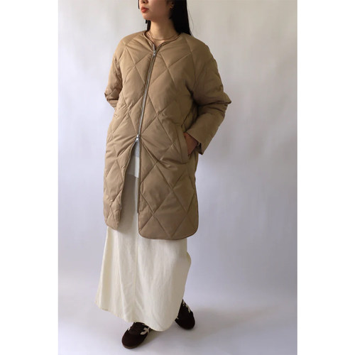 2025新款原单日系菱格绗线80羽绒服女中长款宽松保暖冬季外套