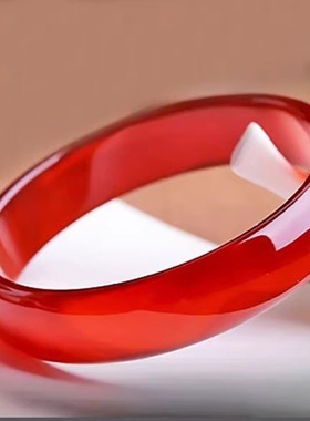 天然巴西红玉髓手镯玉镯