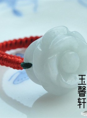天然翡翠A货玫瑰花戒指女款