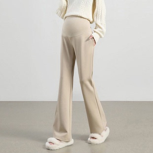 托腹裤 春秋季 冬装 秋冬款 宽松休闲裤 外穿大码 时尚 孕妇喇叭裤 微喇裤