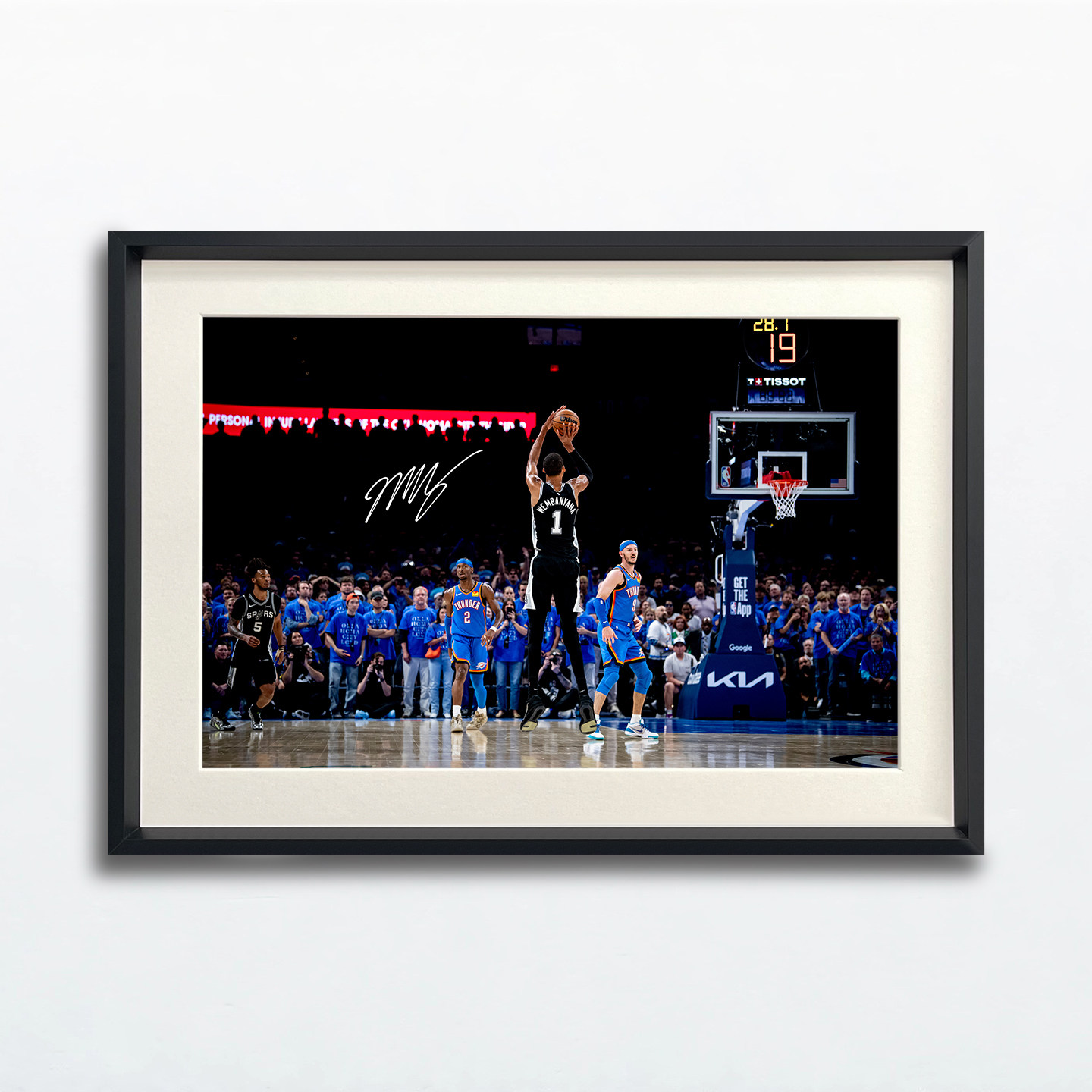 NBA篮球马刺文班亚马挂画相框摆台球迷周边海报礼物照片墙装饰画
