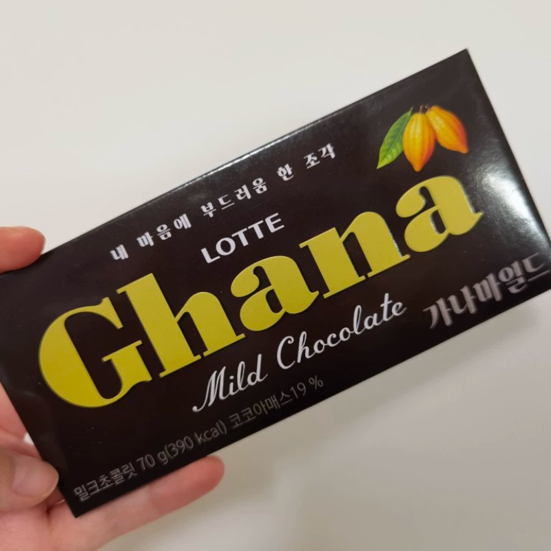 韩国进零食乐天加纳巧克力休闲食品70g