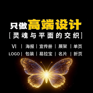 高端设计全套Vi原创LOGO海报画册排版展架展板宣传单宣传册产品