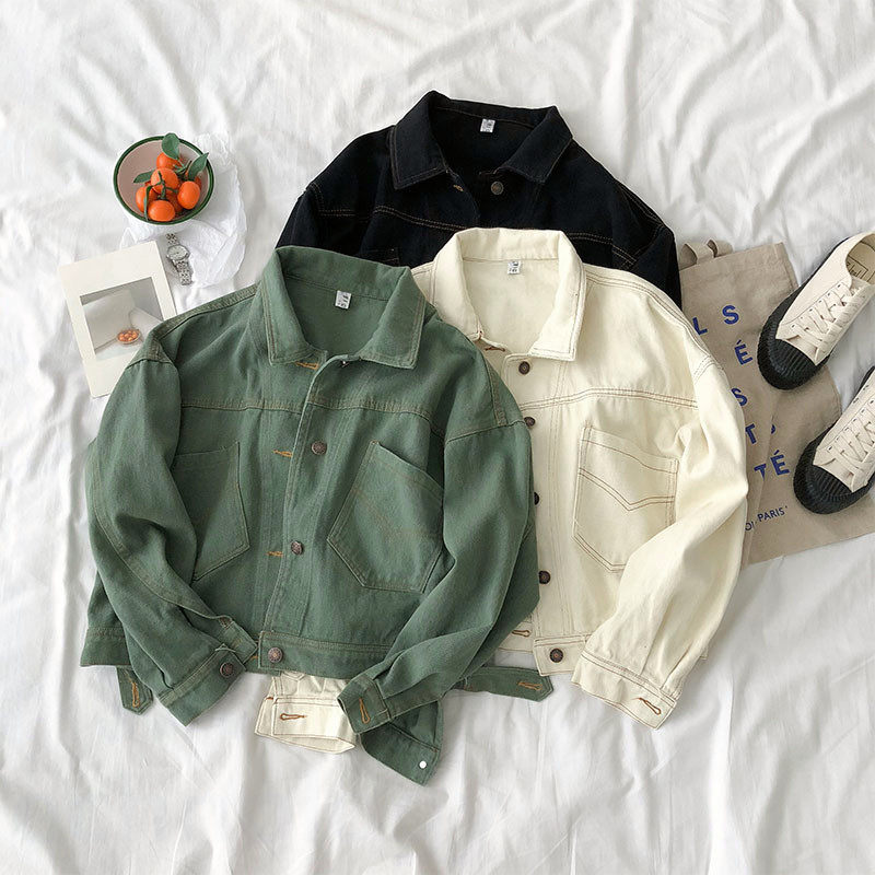 ins牛仔外套女宽松夏季2019新款女装韩版长袖棒球服夹克学生上衣在类目 女装/女士精品, 短外套中 - 来自Buy2taobao.com提供专业的淘宝代购服务