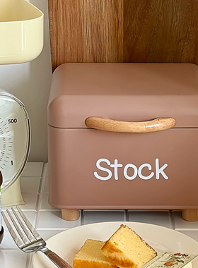 复古木质方形桌面收纳盒韩式储物箱厨房整理盒