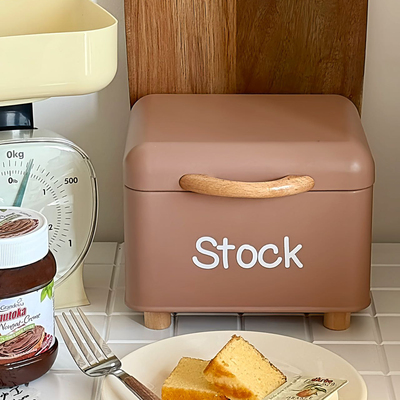 复古木质方形桌面收纳盒韩式储物箱厨房整理盒