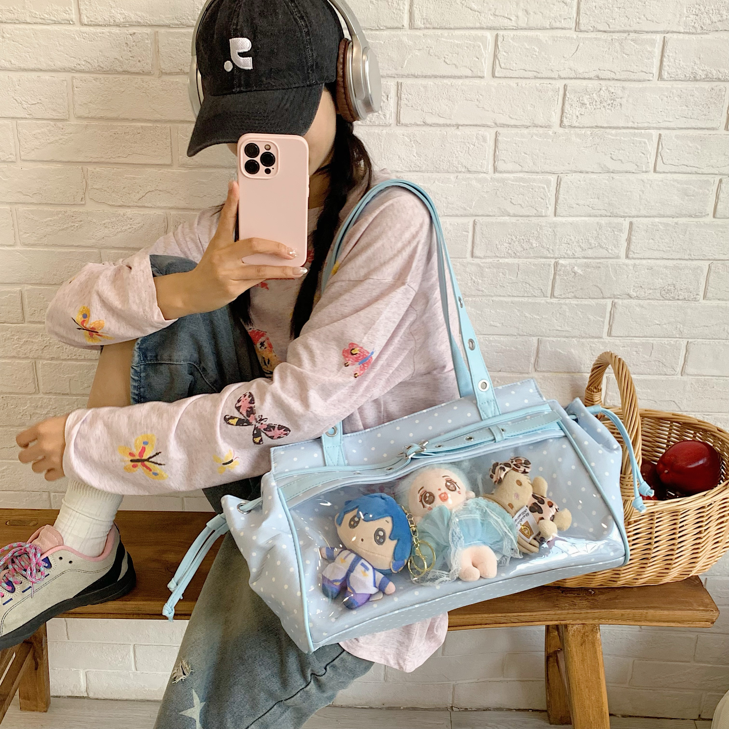 甜美少女风腋下单肩痛包