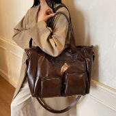 大容量包包女款 时尚 气质百搭托特包pu皮质女士上班通勤单肩斜挎包