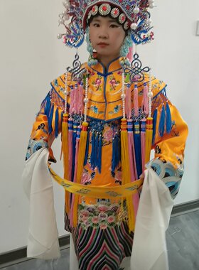 儿童京剧戏服出租女蟒袍贵妃醉酒打金枝戏服运动会开幕式戏服租赁