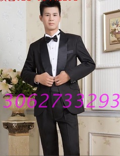 黑色男士礼服出租伴郎服装出租年会礼服租赁斧头帮西装保安费西装