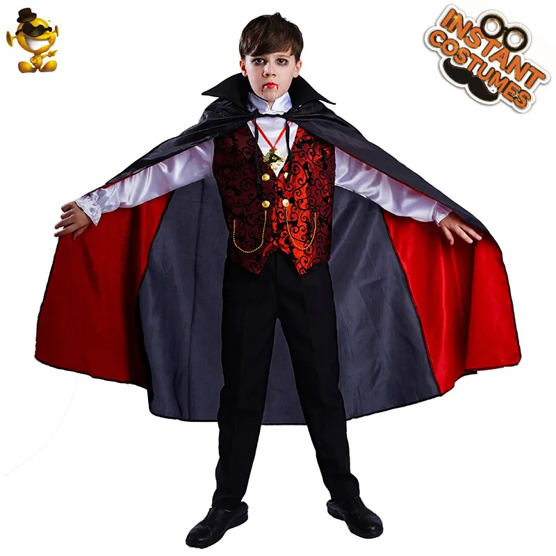 小男孩万圣节吸血鬼派对服装 男童吸血鬼角色扮演舞台装cosplay