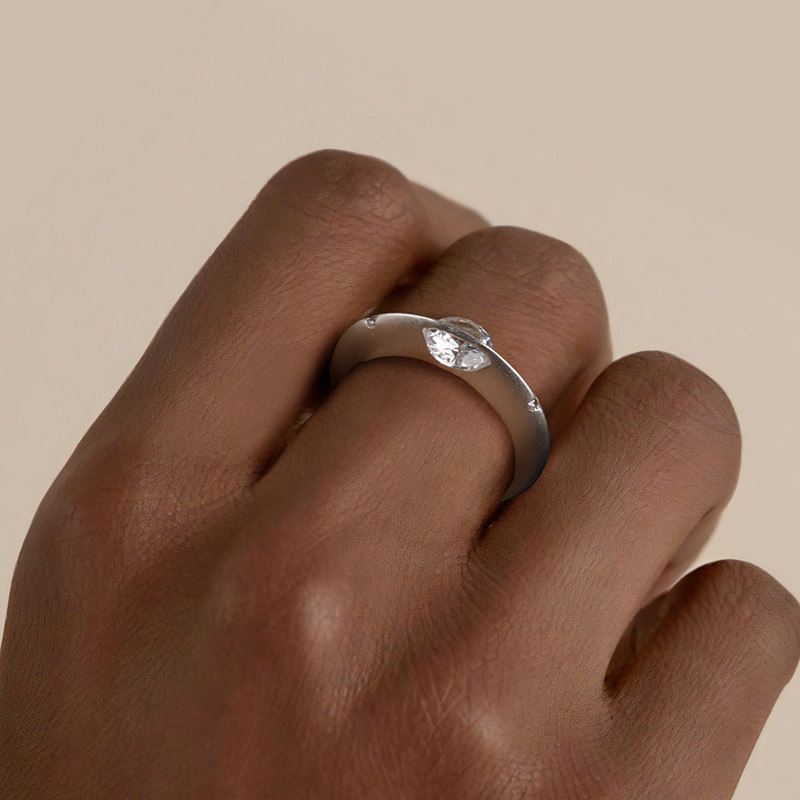 YUKI纯银戒指情人礼物旋转星银饰小众原创设计个性男女情侣戒子