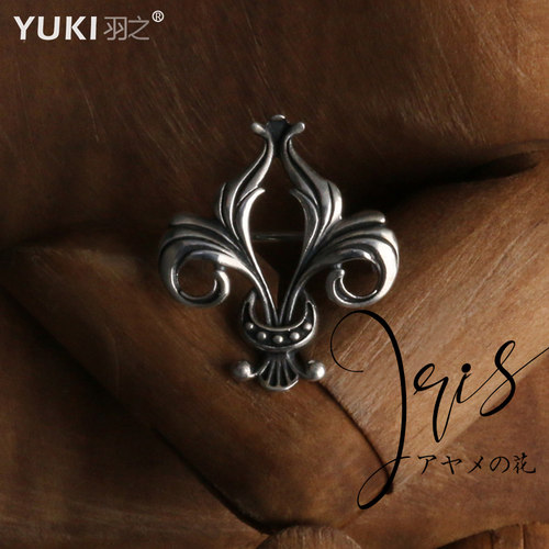 yuki欧美复古潮人莺尾花小胸针