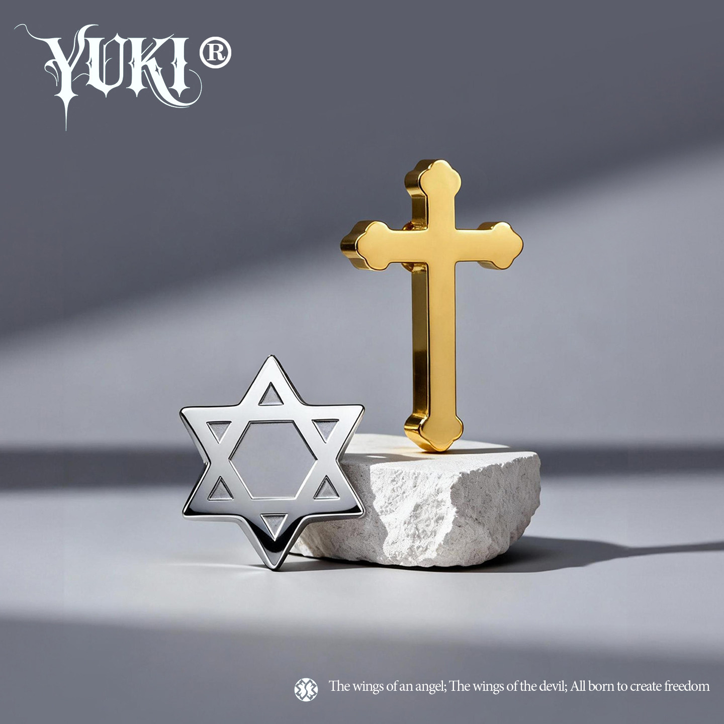 YUKI男士十字架胸针个性针扣潮配饰男女气质情人礼物简约领针小众