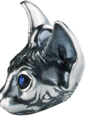 ins斯芬克斯月光石潮人银吊坠