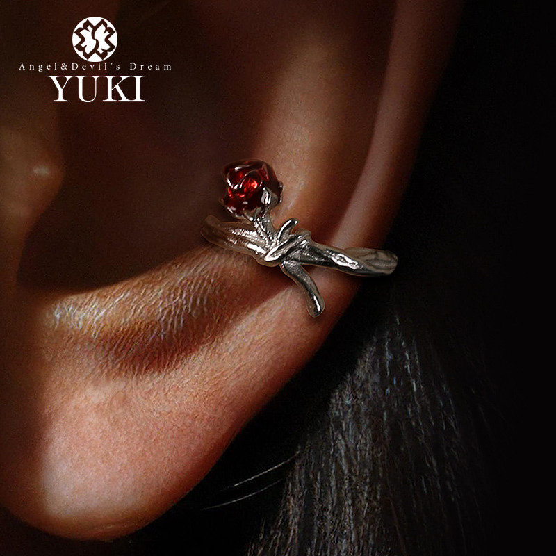 YUKI纯银耳夹气质小众情人礼物男女个性无耳洞耳骨夹痞帅潮人配饰