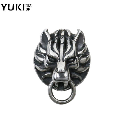 yuki狼头复古风男士女生银耳钉