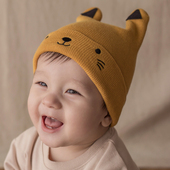 M515韩国进口春秋男女宝宝全棉套头帽 婴幼儿童棉线针织包头帽子