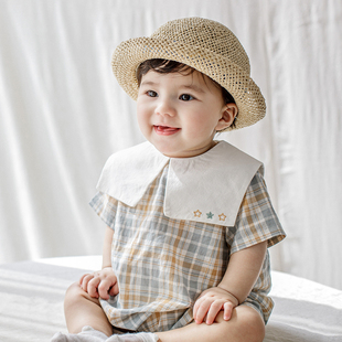 Y930韩国进口男宝宝绅士连体爬服 连身哈衣 婴幼儿百天周岁宴童装