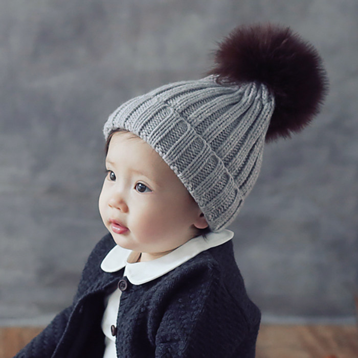 韩国宝宝毛线帽婴幼儿童套头帽子
