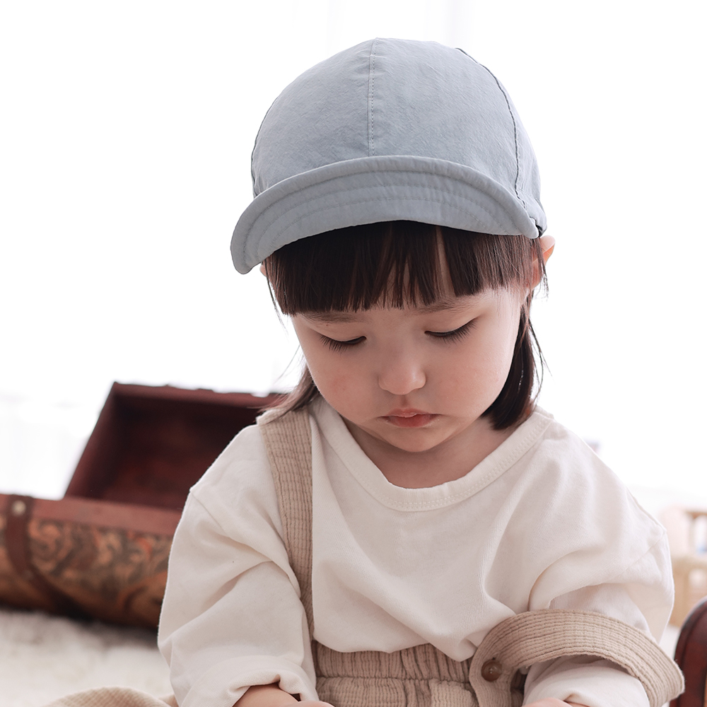Applecat韩国进口男女宝宝软帽檐翻边鸭舌帽婴幼儿童遮太阳帽子